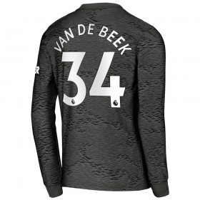 Fußballtrikots Manchester United Donny van de Beek 34 2020-2021 Langarm Auswärts-trikot kaufen
